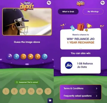 2 Method. MyJio Gems Cricket Game